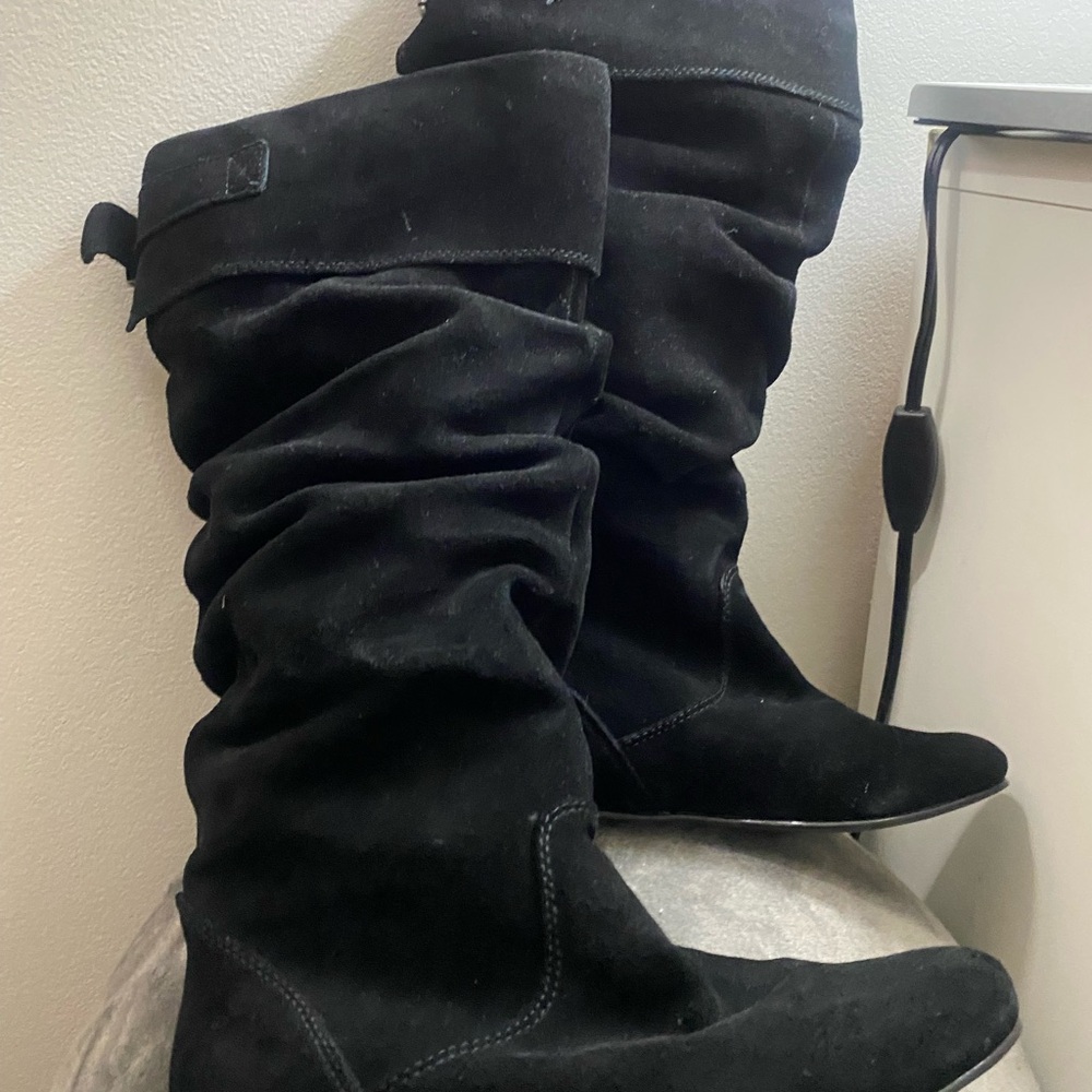Bakers Black Suede Winter Boots